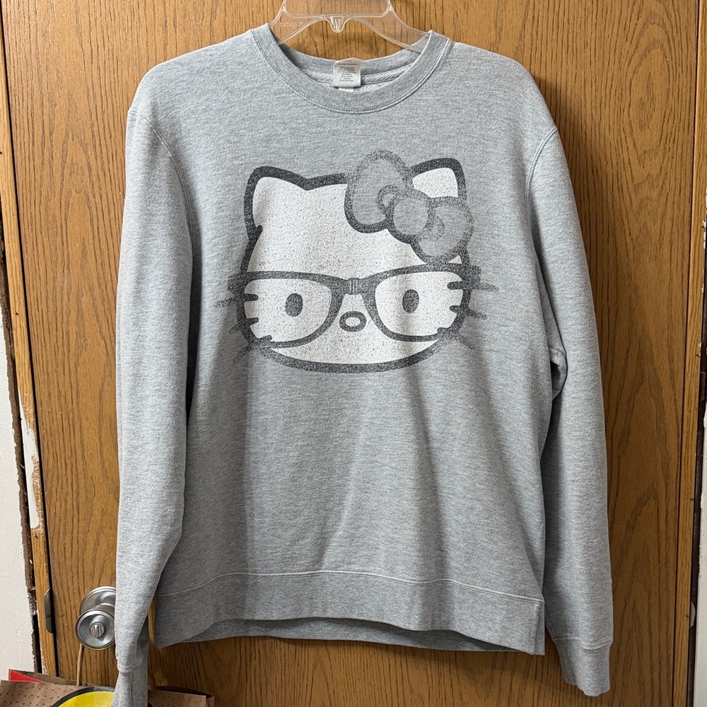 Aged Hello Kitty Gray Crew Neck Sweatshirt
